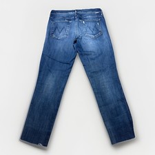 Pantalones de mezclilla Mother Jeans The Ponyboy talla 28 desgastados para mujer azul medio