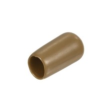 8mm Light Brown PVC Rubber End Caps Round Tube Bolt Cap Cover 20pcs Tube Cap