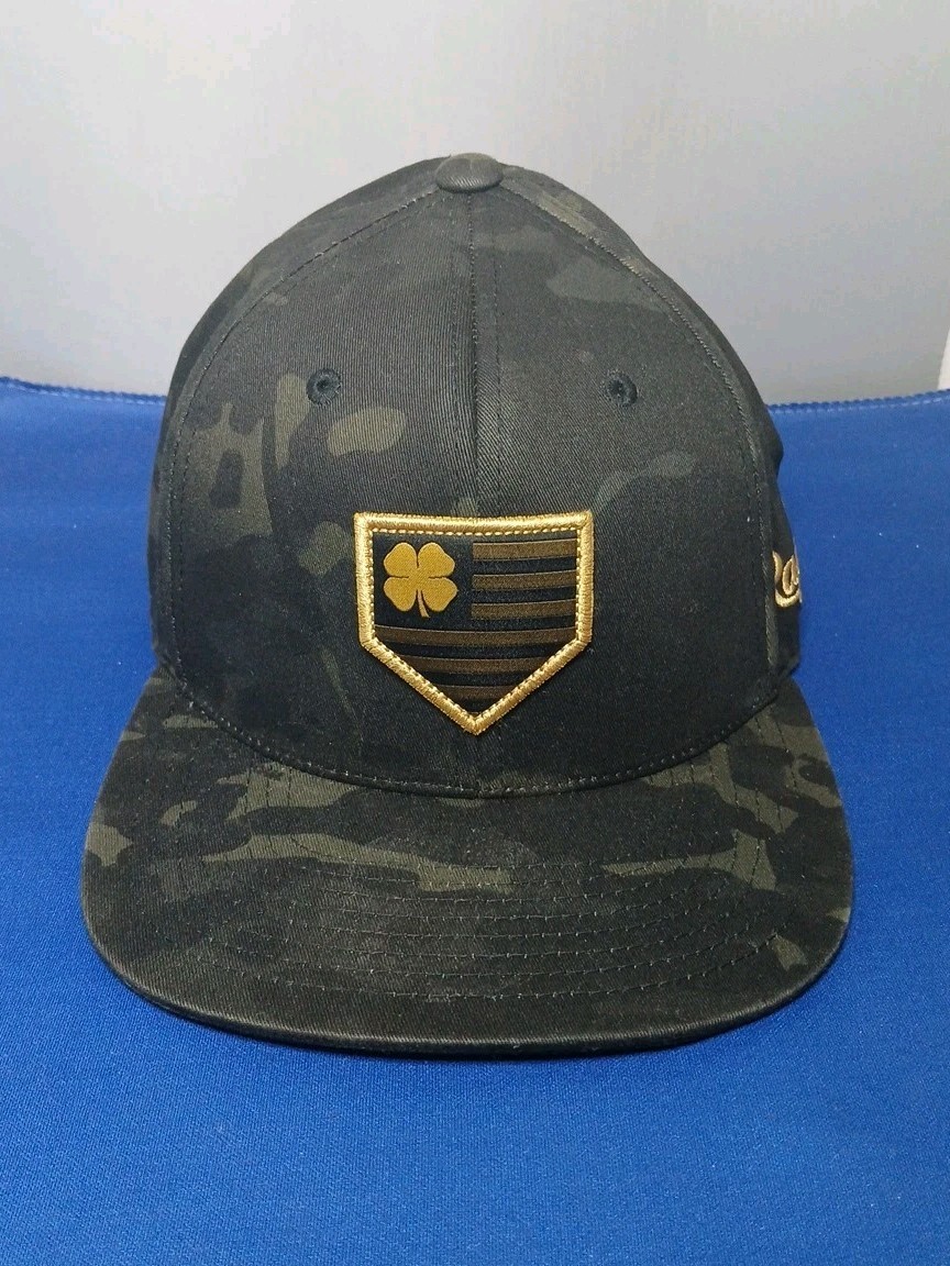 Rawlings Black Clover Live Lucky Snapback Hat Mens Camouflage 110 Flexfit Tech