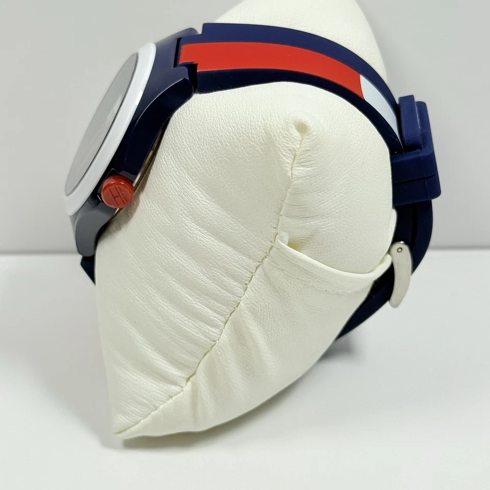 Tommy Hilfiger Berlin Blue Dial Blue & Red Silicone Strap Unisex Watch 1720025 - Image 3 of 4