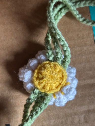 Floral Bag Green Crocheted Handmade Hobo Bag - Picture 4 of 15