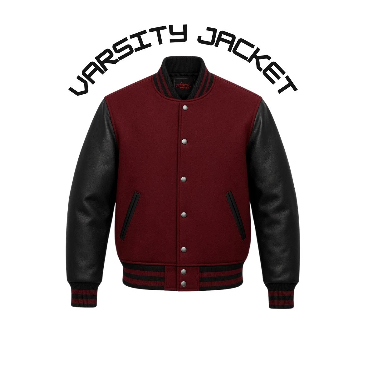 Men’s Wool Varsity Jacket Leather Sleeves College Letterman Bomber Baseball