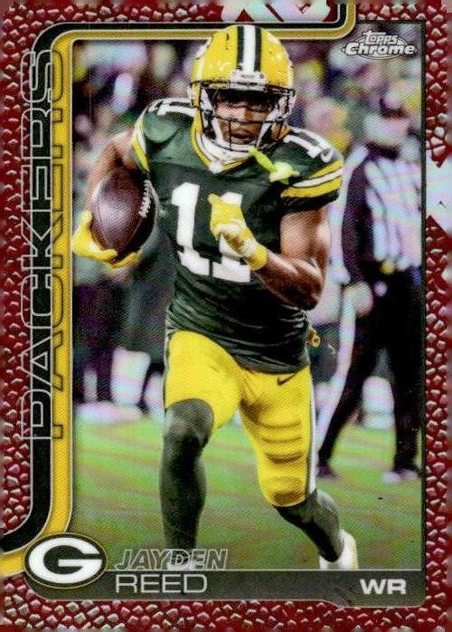 2025 Topps Chrome #107 Jayden Reed Football Leather