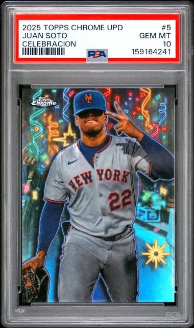 2025 Topps Chrome Update Celebración Juan Soto #CT-5 PSA 10 GEM MINT