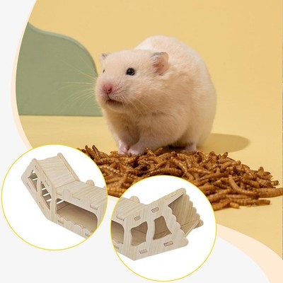 Holz Hamster Bau Tunnel Haus 30x7,7x12cm Multifunktional Versteck