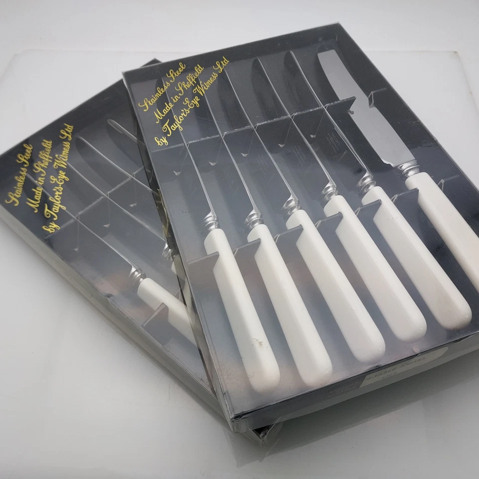 Faux Bone Handle Dinner & Side/dessert Knives Sets #1 Taylors Eye Witness - Image 3 of 4