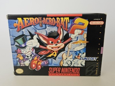 Aero the Acro-Bat 2  SNES Box, Game Cartridge + Protector (No Manual) 