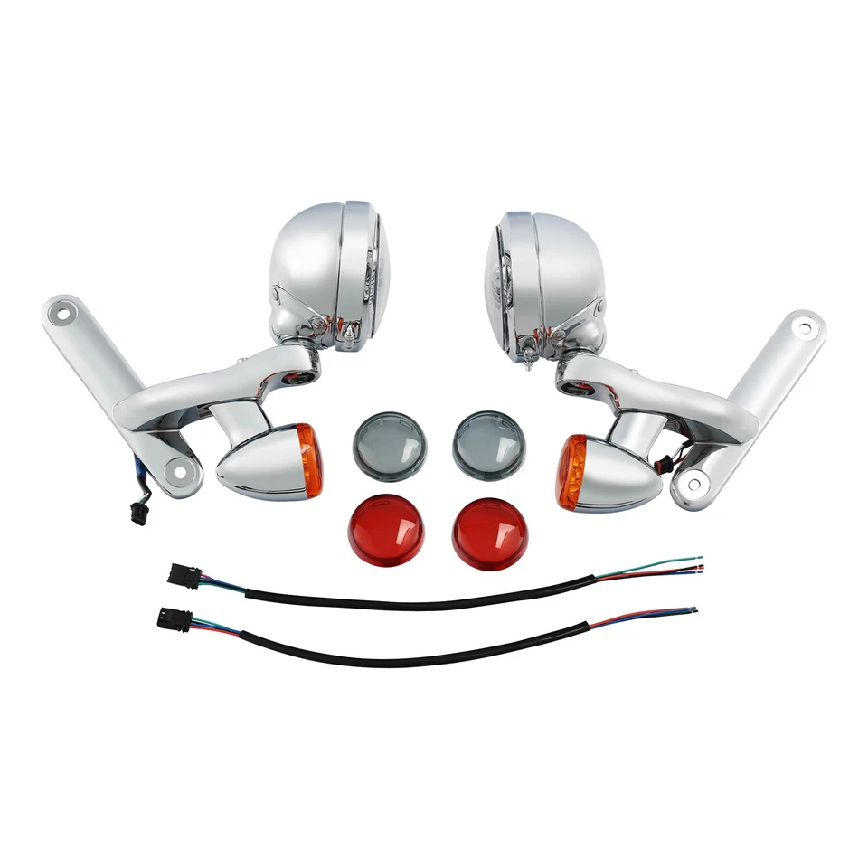 Soporte de luz antiniebla señal de giro de paso apto para Harley Touring Road King 1994-2024 Foto 2 de 4