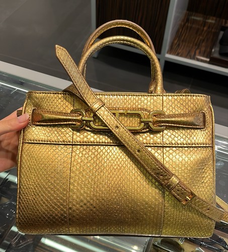 Tom Ford Python Gold Small Top Handle BAG - BNWT