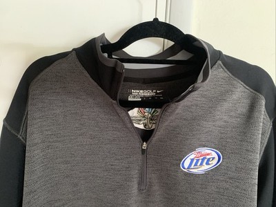 Miller Lite 1/4 Zip Pullover Nike Golf Gray Mens XXL Indianapolis Motor Speedway