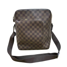 Louis Vuitton Olaf MM N41441 Brown Damier Shoulder Bag Vintage Authentic