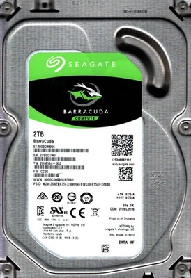 ST2000DM006 P/N: 2DM164-302 F/W: CC26 S/N: Z8E0D 2TB DEC 2016 THAILAND SEAGATE