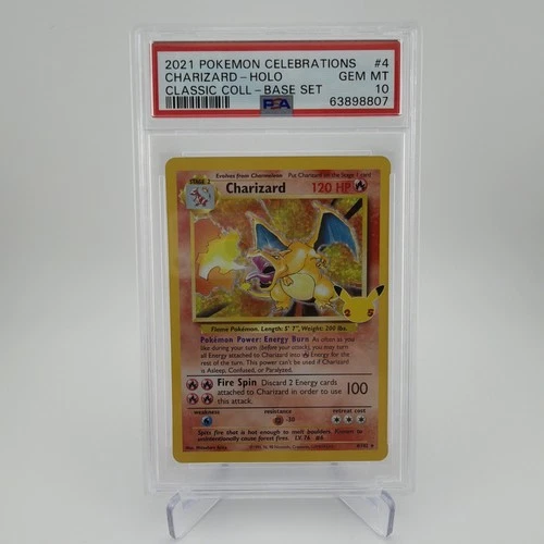 2021 POKEMON CHARIZARD - HOLO CELEBRATIONS CLASSIC COLL #4 PSA 10