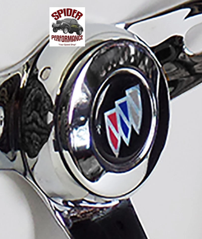1969-1989 Buick steering wheel 13 1/2" MUSCLE CAR CHROME - Image 3 of 4