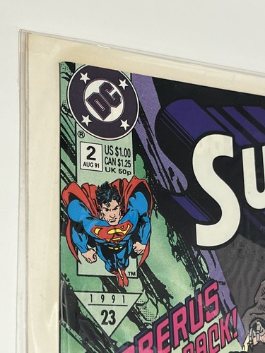 Cómic de DC Superman #2 de agosto de 1991 Man of Steel Cerberus Bites Back - Imagen 3 de 6