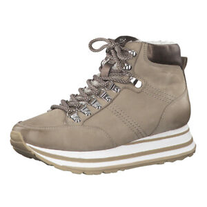 Tamaris Damen Winter Stiefel Boot Plateau Sneaker Leder Schuhe Beige Super Sale Ebay