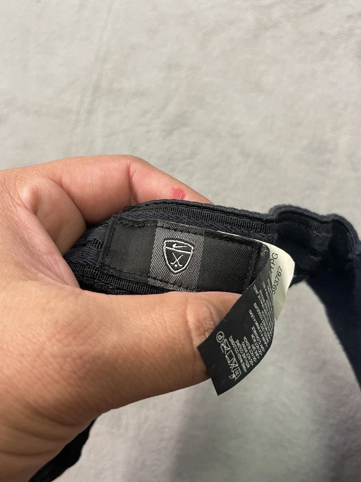 De colección Nike Visera Para Hombres Correa Trasera Negro/Blanco Swoosh Sombrero Sol Golf Tenis Foto 3 de 4