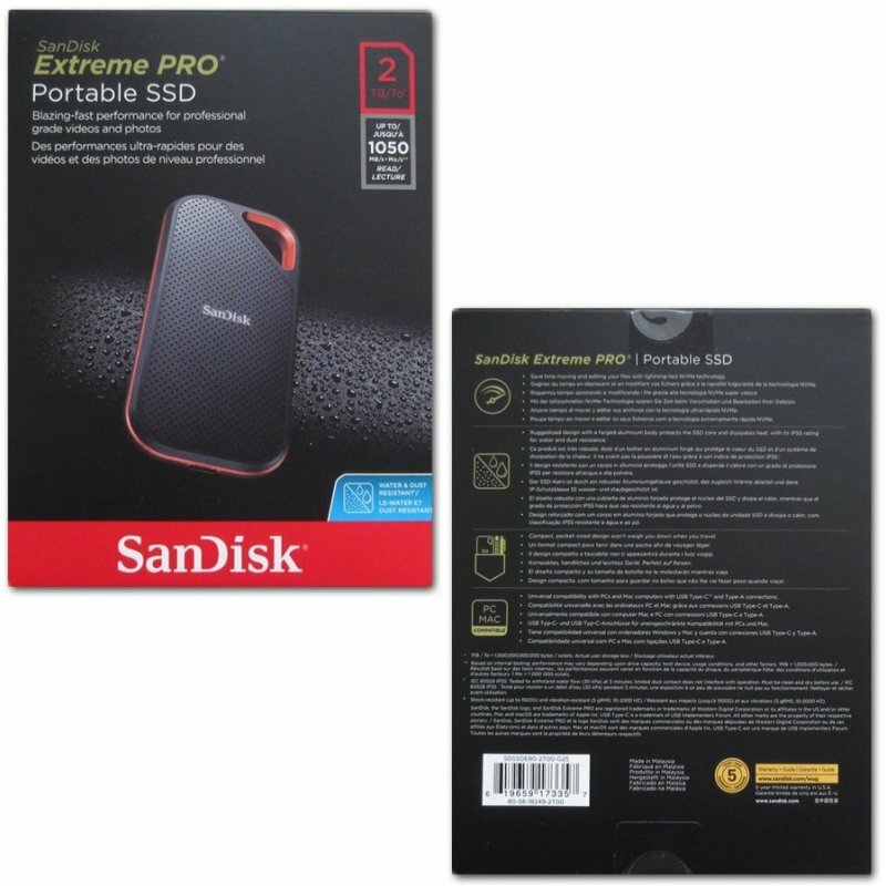 SANDISK E81 V2 Extreme Pro Portable SSD 1TB 2TB 4TB External Solid 