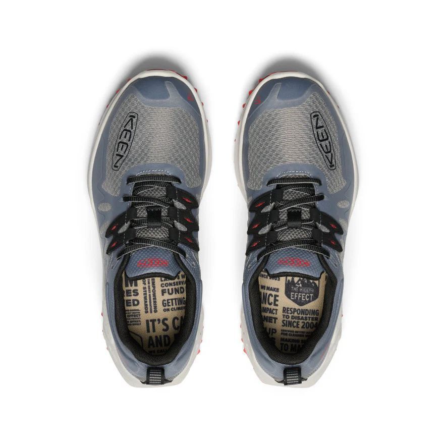 Keen Zionic WP Scarpe da Trekking Uomo Acciaio Grigio Rosso Papavero M9.5