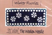 Embroidery & Wool Applique Pattern Snowflakes Flurries Winter Pennyrug Primitive