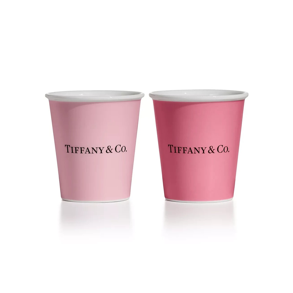 Tiffany Coffee Cup Bone China Set of 2 Pink Stylish Tableware