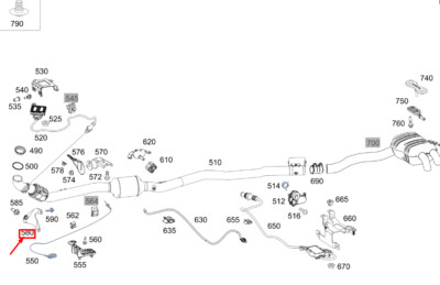 MB GLE W167 Exhaust System To Transmission Bracket A1674905102 NEW  