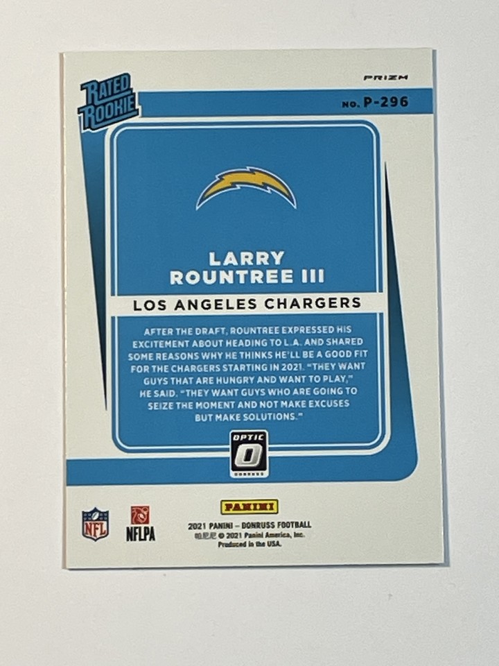 2021 Donruss #P-296 Larry Rountree III Preview Red and Green RC | eBay