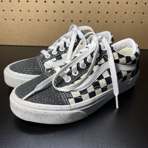 glitter checkered old skool vans