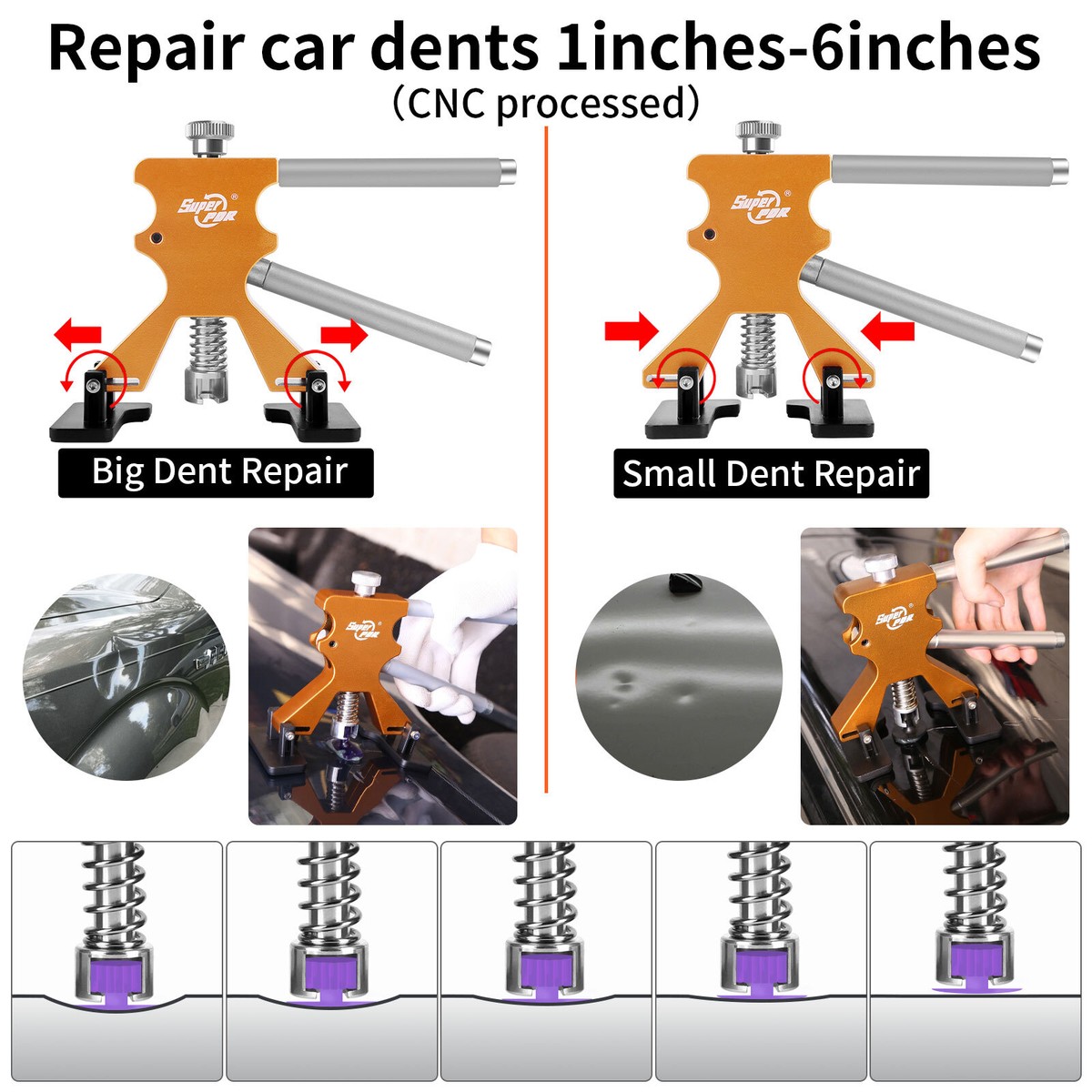 3Pcs Auto Dent Removal Kit Tap Down Tools Designed for