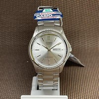 Casio MTP-1239D-7A Enticer Edelstahl Silber Analog Quarz Herren LäSsige Uhr