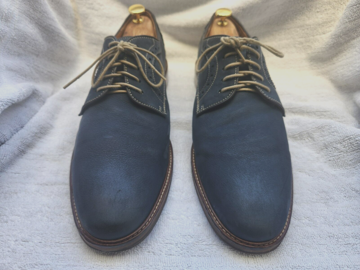 Johnston & Murphy Blue Oxford Shoes Sz. 11 M SHEEPSKIN J&M 