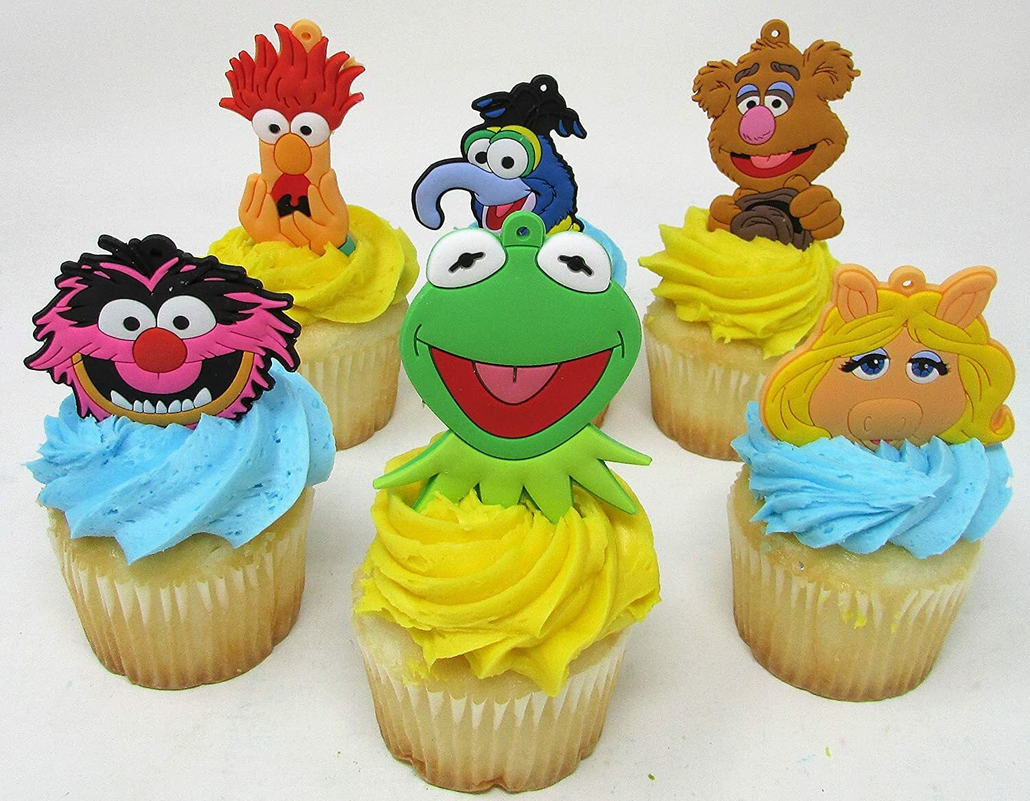 Muppets Birthday Cupcake Cake Party Favor Set Featuring Kermit the Frog