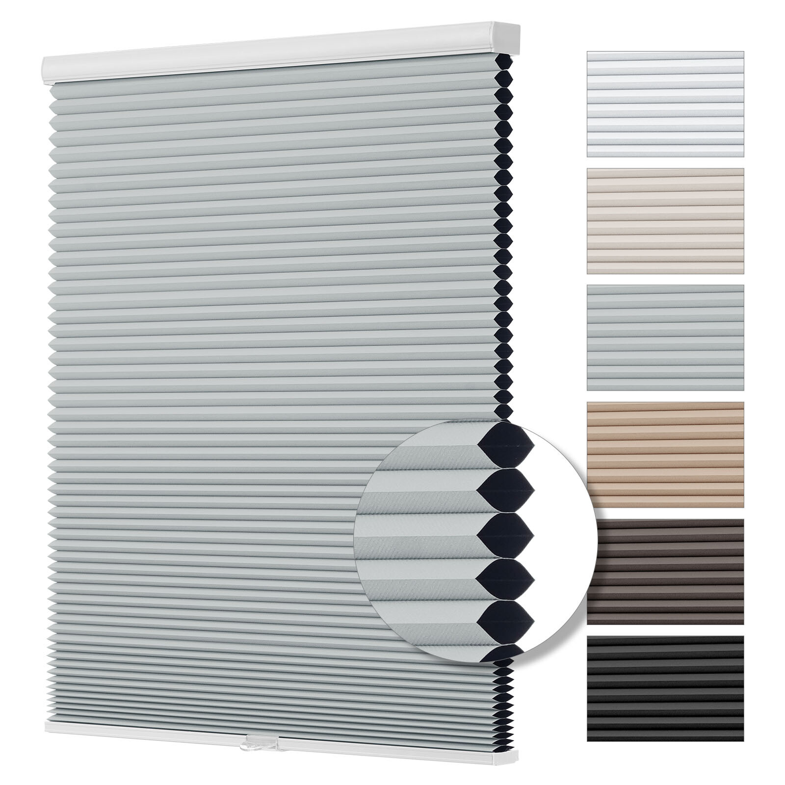 Changshade Home Decorators Shadow White Blackout Cordless 38mm Cellular Shade