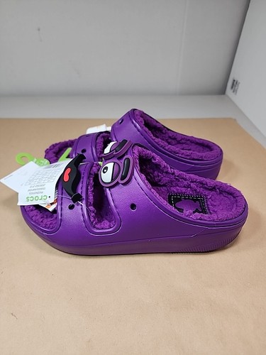 Crocs X McDonald’s Classic Cozzzy Sandal Grimace Purple W6/M4 Lmtd Edition Read - Picture 5 of 10