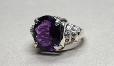 Purple Amethyst Ring 925 Sterling Silver Handmade Women Ring Gift For Her