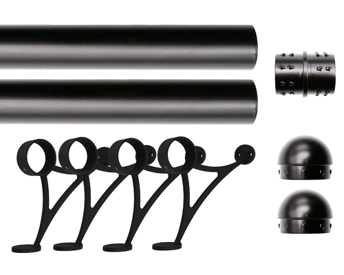 Solid Bar Mount Foot Rail Kit, 2" OD Stainless Steel Tubing w/Internal Connector - Imagen 1 de 37
