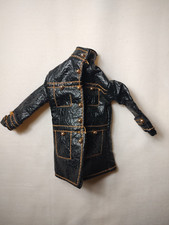 Vtg 1960s Barbie Mego 1703 Maddie Mod Shillman - Faux Leather Gen Gap Coat