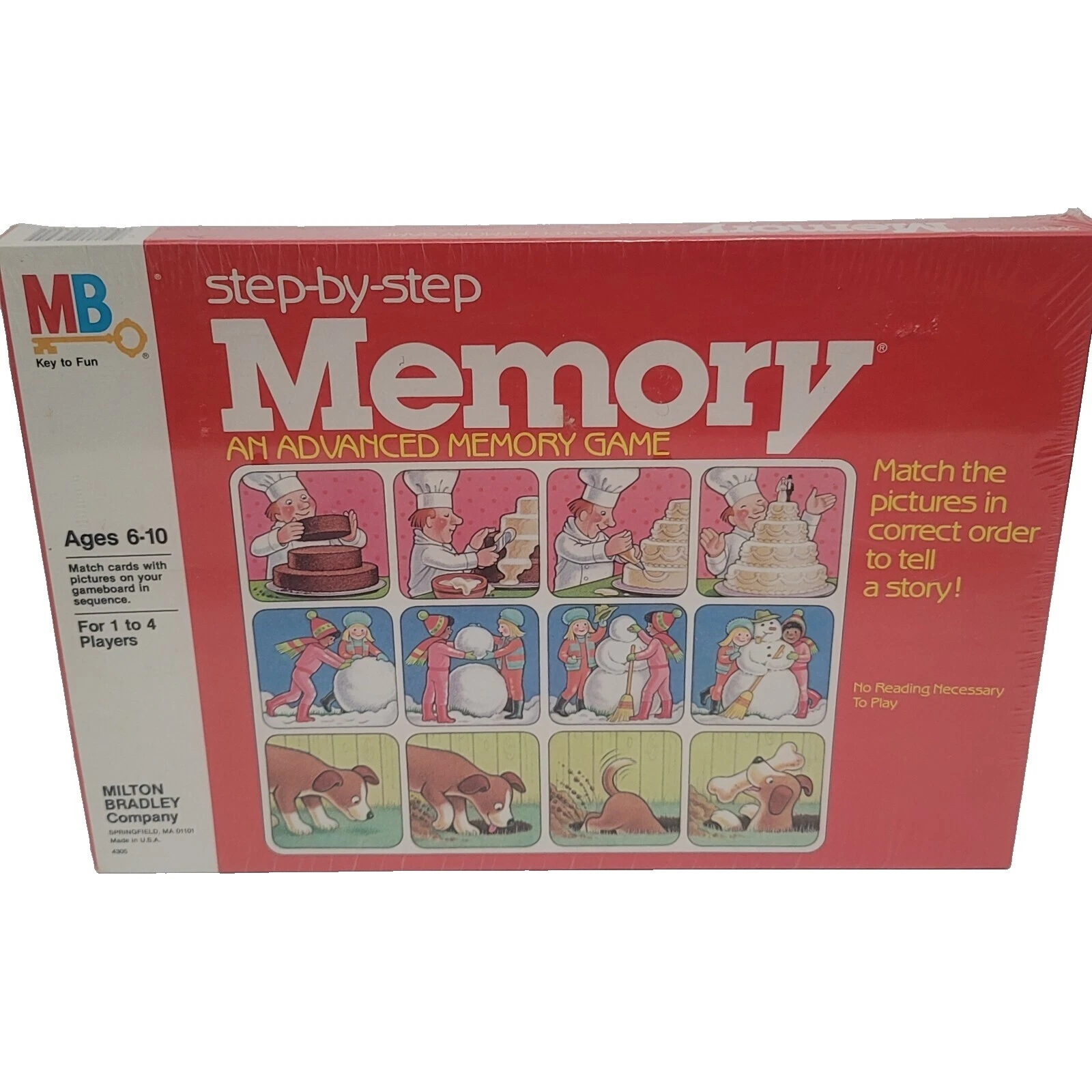 Juego de memoria de 1 jugadores Milton Bradley Vintage fabricación Juegos de mesa y tradicionales