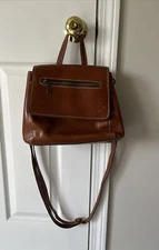 Patricia Nash MOLINA Convertible Backpack Crossbody Shoulder Bag Brown Leather