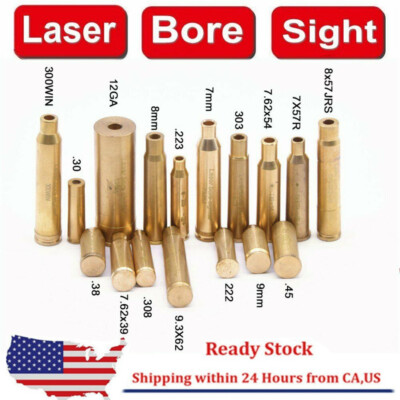 Laser Bore Sight Sighter BoreSighter Gun Red Dot Laser Cartridge With Battery US