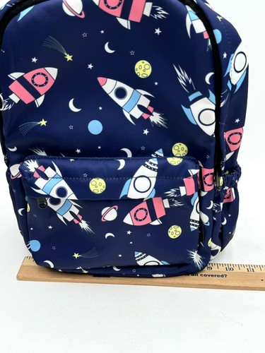 Absho Child Size Space Themed Backpack Spaceship Planets Multi-pocket - Picture 8 of 9