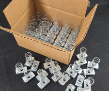 Versabar 50 unidades 3/8-16 tuercas de resorte chapadas en zinc para canal Unistrut de 1-5/8"