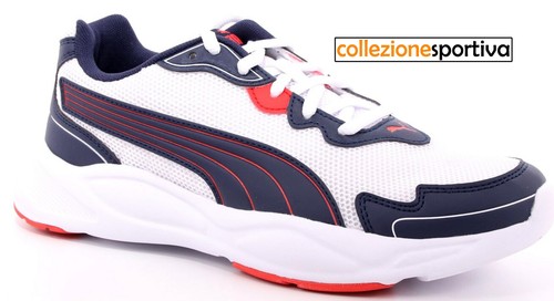 SCARPE UOMO/DONNA PUMA '90S RUNNER NU WAVE - 373017-10 col.bianco/blu/rosso  | eBay