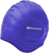 Endless EL1023 Comfortable Silicon Swimming Cap  Ergonomic Ear Pockets  Purple