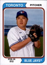 2020 Topps Archives HYUN-JIN RYU 1974 Style Base Card Blue Jays #177