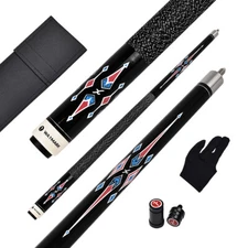 13mm Canadian Maple Pool Cue with Free Case, Glove and Storage Bag