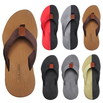 Flip Flops Herren Comfy Breite Füße Badelatschen Sandalen Strand Zehentrenner