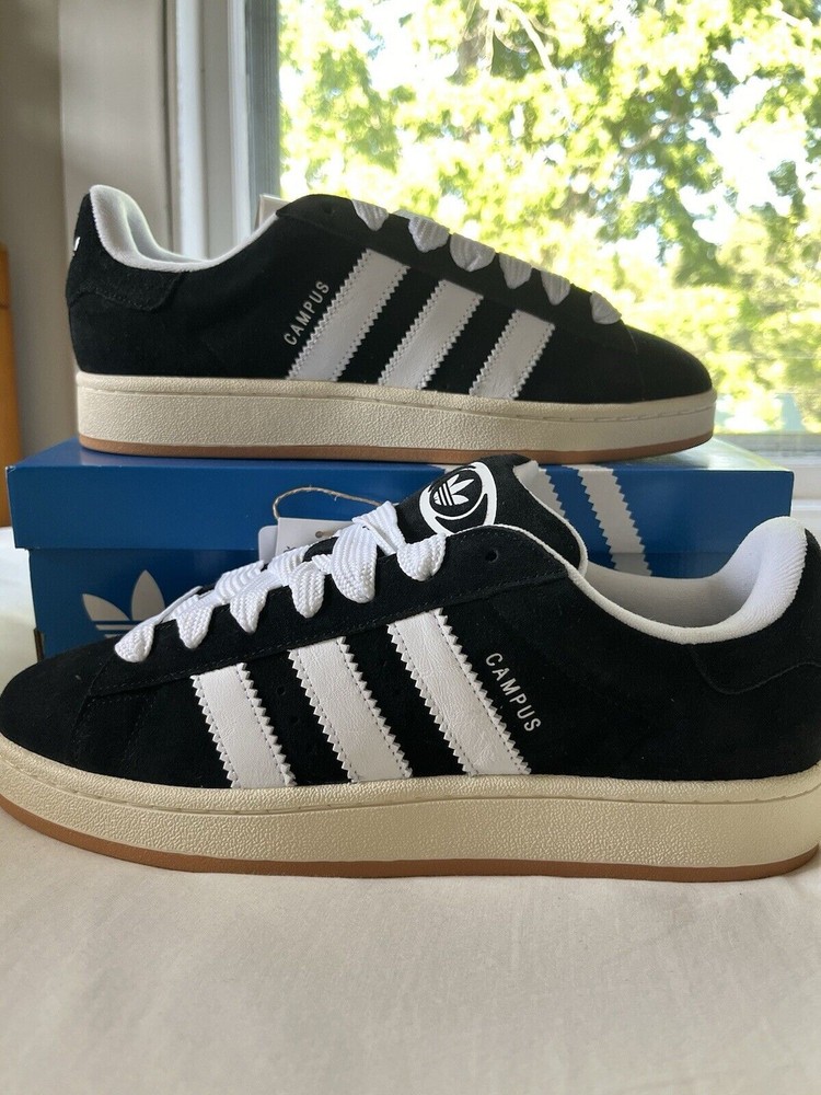 New Adidas Unisex Men's Women's Campus 00s Black White Gum Shoes