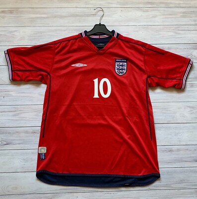 England 2002 2004 Away Football Shirt Jersey Reversible