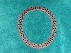 Vtg Cleopatra Necklace 9 oz Silver Tone Black Enamel Collar 13/16" Wide Egyptian — photo 1